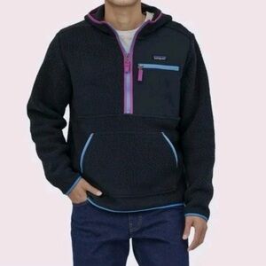 Patagonia Retro Pile Pullover Pitch Blue Fleece Sweater